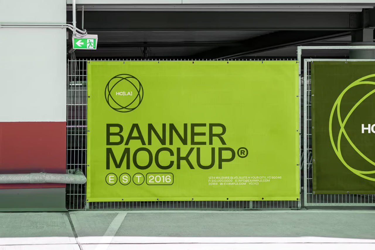 PRO Urban Banners on Fence Mockup