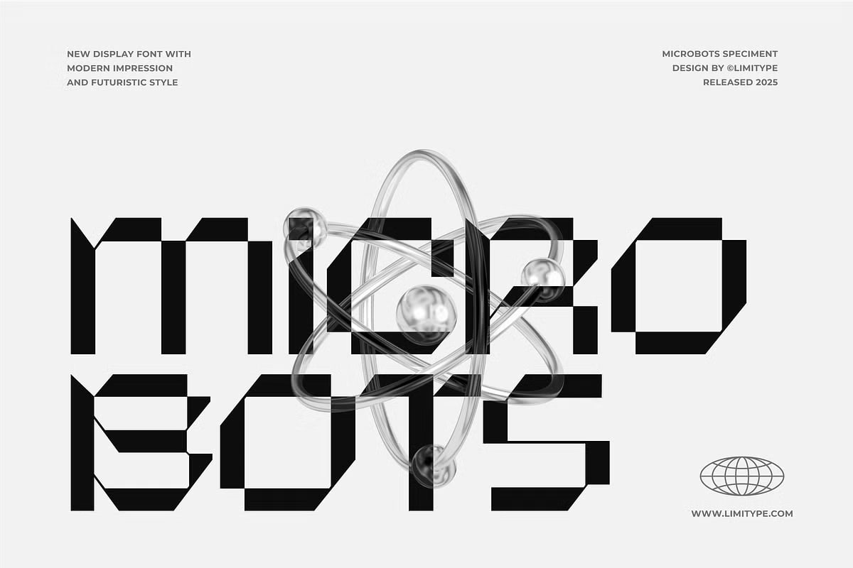 sanet.st microbots futuristic font