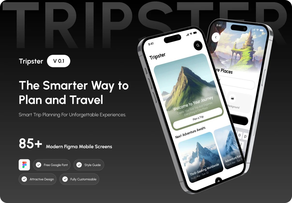 Voyager Tripster Smart Travel Planner UI Kit