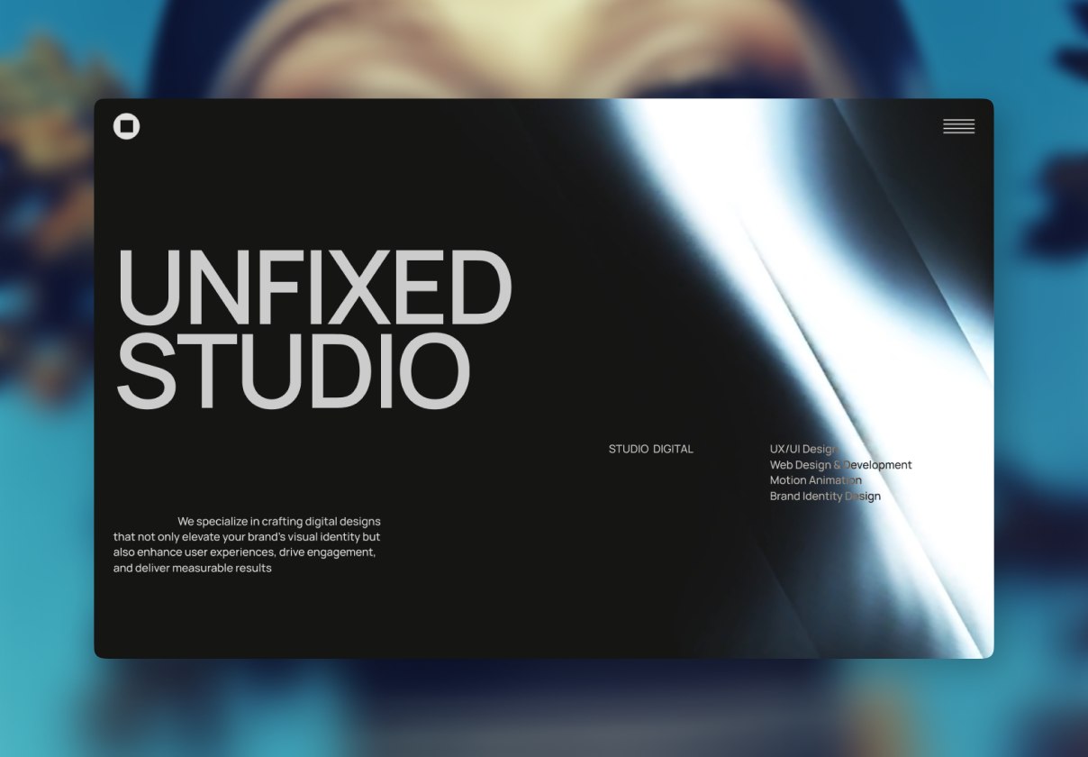 UNFIXED STUDIO Minimalist Studio Agency Portfolio