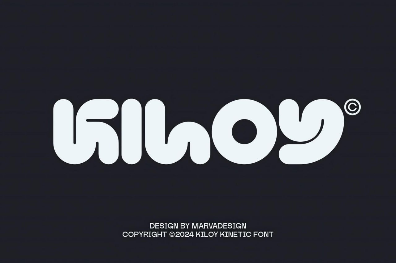 Kiloy — Rounded Techno Font