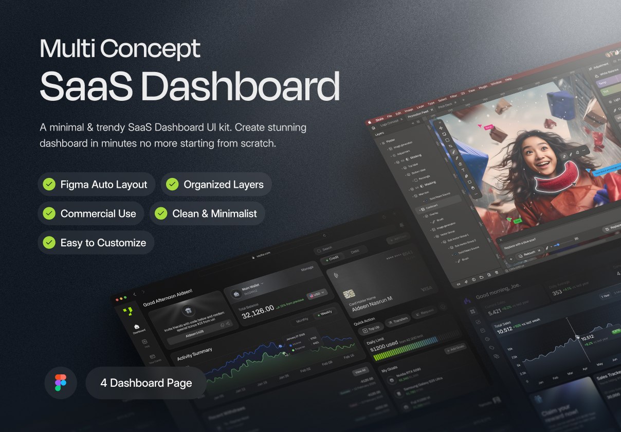 Multi Concept SaaS Dashboard UI KIT